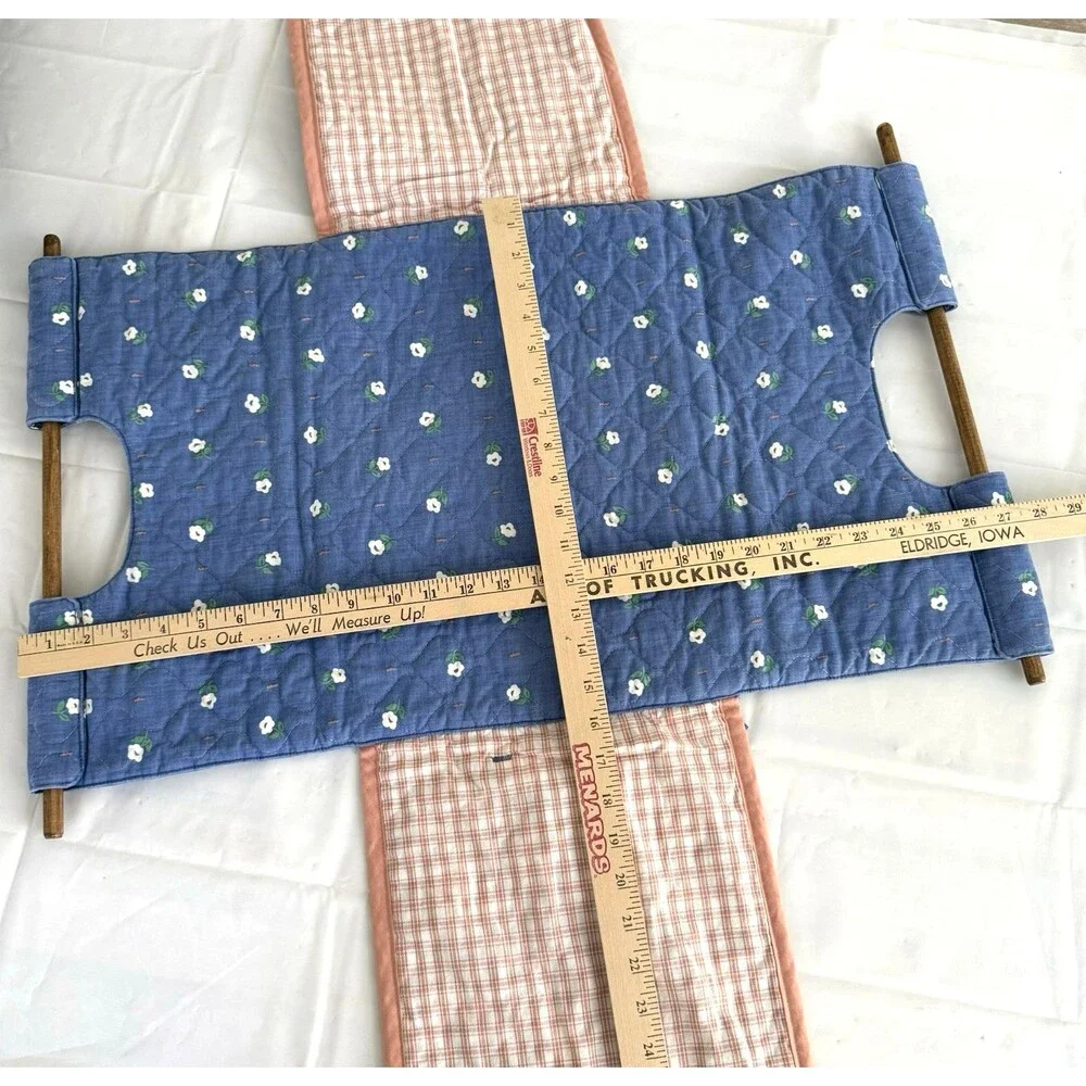 Quilted Potluck Casserole Carrying Case Bag Picnic Food Handmade Blue Large